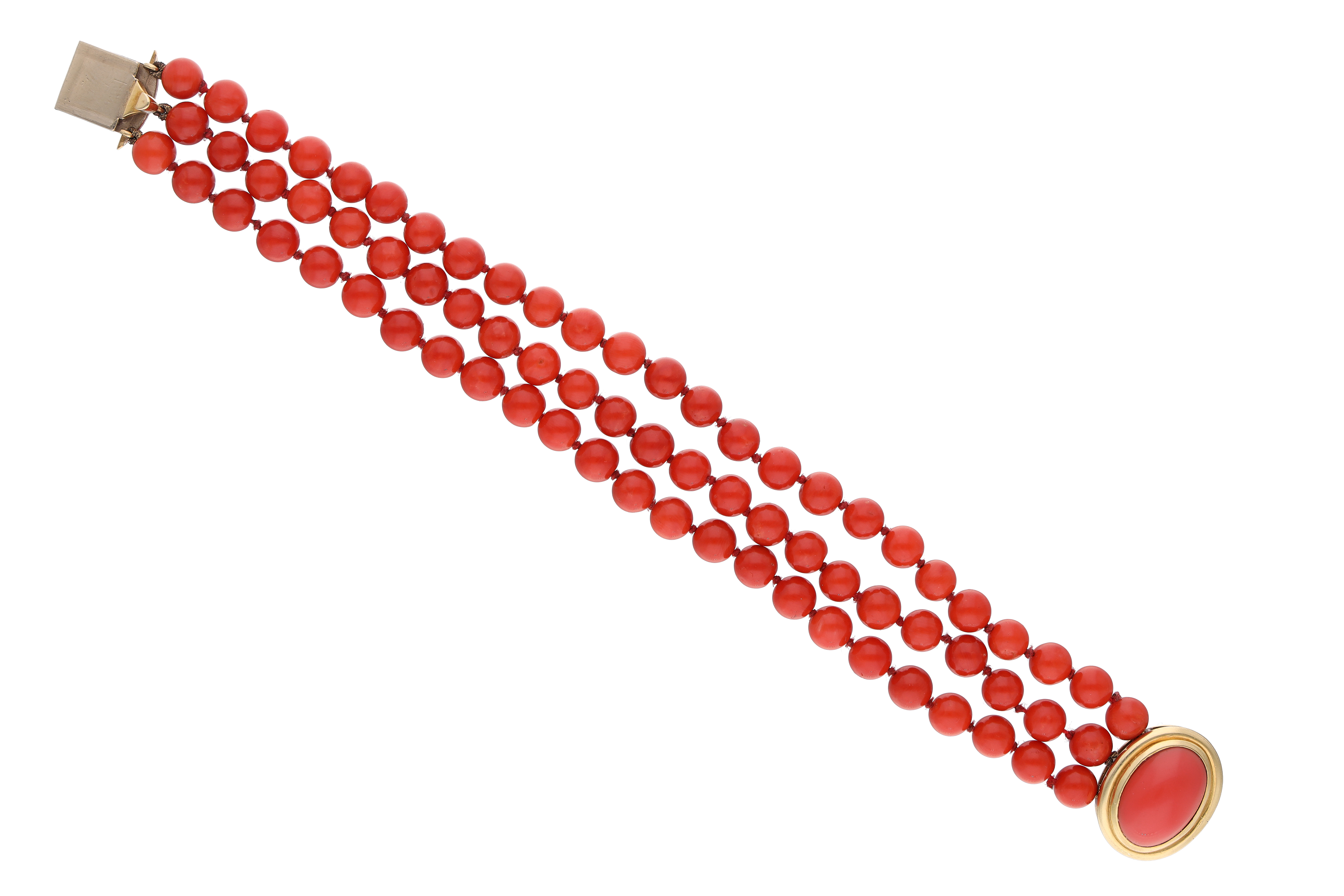 Bracciale di coralli e pietra - Asta Preziosi