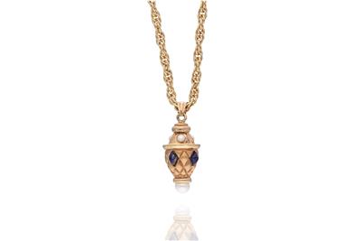 Collana e ciondolo con lapislazzuli e perle - Asta Preziosi Collana e ciondolo con lapislazzuli e perle - Asta Preziosi