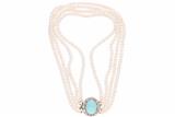 Collana di perle di acqua dolce diamanti e pietra - Asta Preziosi Collana di perle di acqua dolce diamanti e pietra - Asta Preziosi