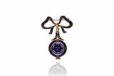 Spilla con orologio e smalti - Asta Preziosi Spilla con orologio e smalti - Asta Preziosi