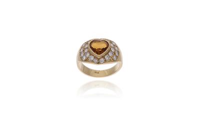 Anello con diamanti e quarzo - Asta Preziosi