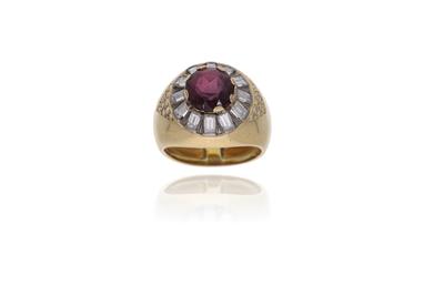 Anello con tormalina e diamanti - Asta Preziosi