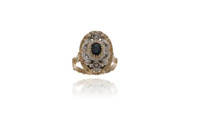 Anello con zaffiro e diamanti - Asta Preziosi