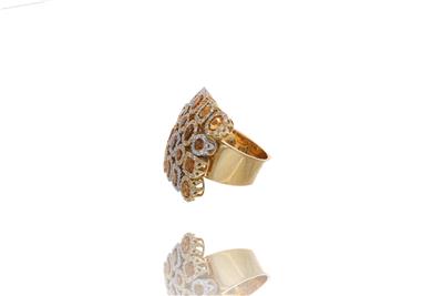 Anello con diamanti e quarzi - Asta Preziosi