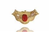 Chiusura/centrale con corallo, diamante e pietre naturali - Asta Preziosi Chiusura/centrale con corallo, diamante e pietre naturali - Asta Preziosi