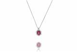 Collana con ciondolo con rubino e diamanti - Asta Preziosi Collana con ciondolo con rubino e diamanti - Asta Preziosi