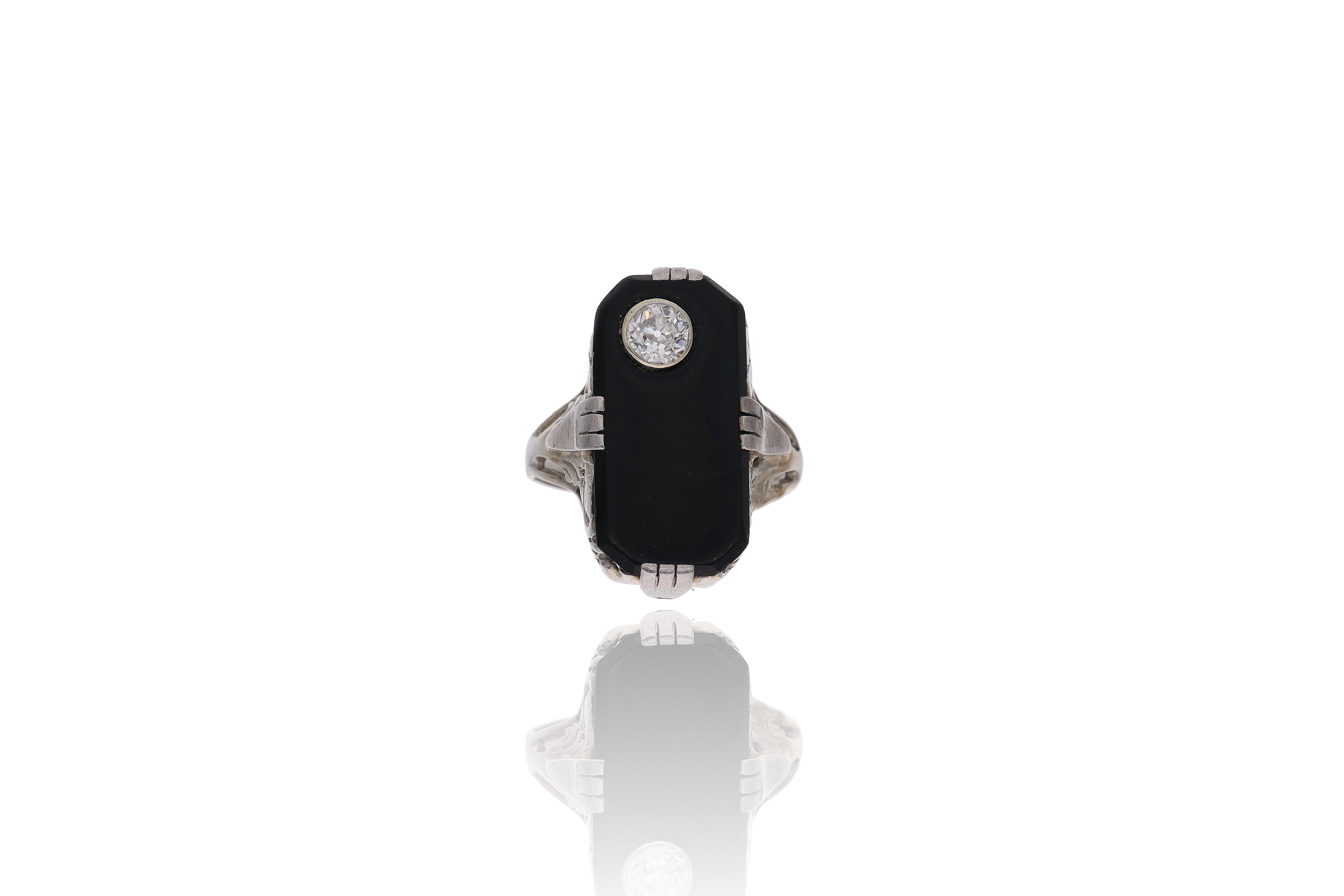 Anello con diamante e pietra - Asta Preziosi