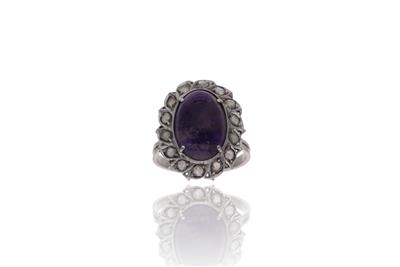 Anello con ametista e diamanti - Asta Preziosi Anello con ametista e diamanti - Asta Preziosi