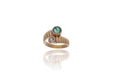 Anello con smeraldo e diamante - Asta Preziosi Anello con smeraldo e diamante - Asta Preziosi