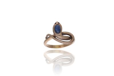 Anello con zaffiro e pietre - Asta Preziosi