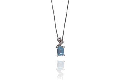 Collana e ciondolo con acquamarina - Asta Preziosi Collana e ciondolo con acquamarina - Asta Preziosi