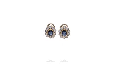 Orecchini con zaffiri e diamanti - Asta Preziosi Orecchini con zaffiri e diamanti - Asta Preziosi