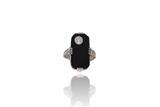 Anello con diamante e pietra - Asta Preziosi