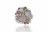 Anello con diamanti, opali, granati, zaffiri blu e pietre - Asta Preziosi Anello con diamanti, opali, granati, zaffiri blu e pietre - Asta Preziosi