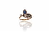 Anello con zaffiro e pietre - Asta Preziosi