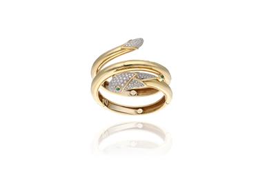 Bracciale con diamanti e smeraldi - Asta Preziosi
