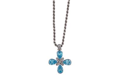 Collana con ciondolo con pietre - Asta Preziosi