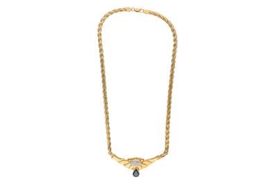 Collana con diamanti e zaffiro - Asta Preziosi