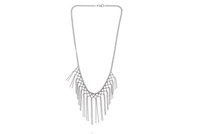 Collana con motivi geometrici e fili pendenti - Asta Preziosi