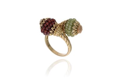 SunDay, anello contrarie' con pietre - Asta Preziosi