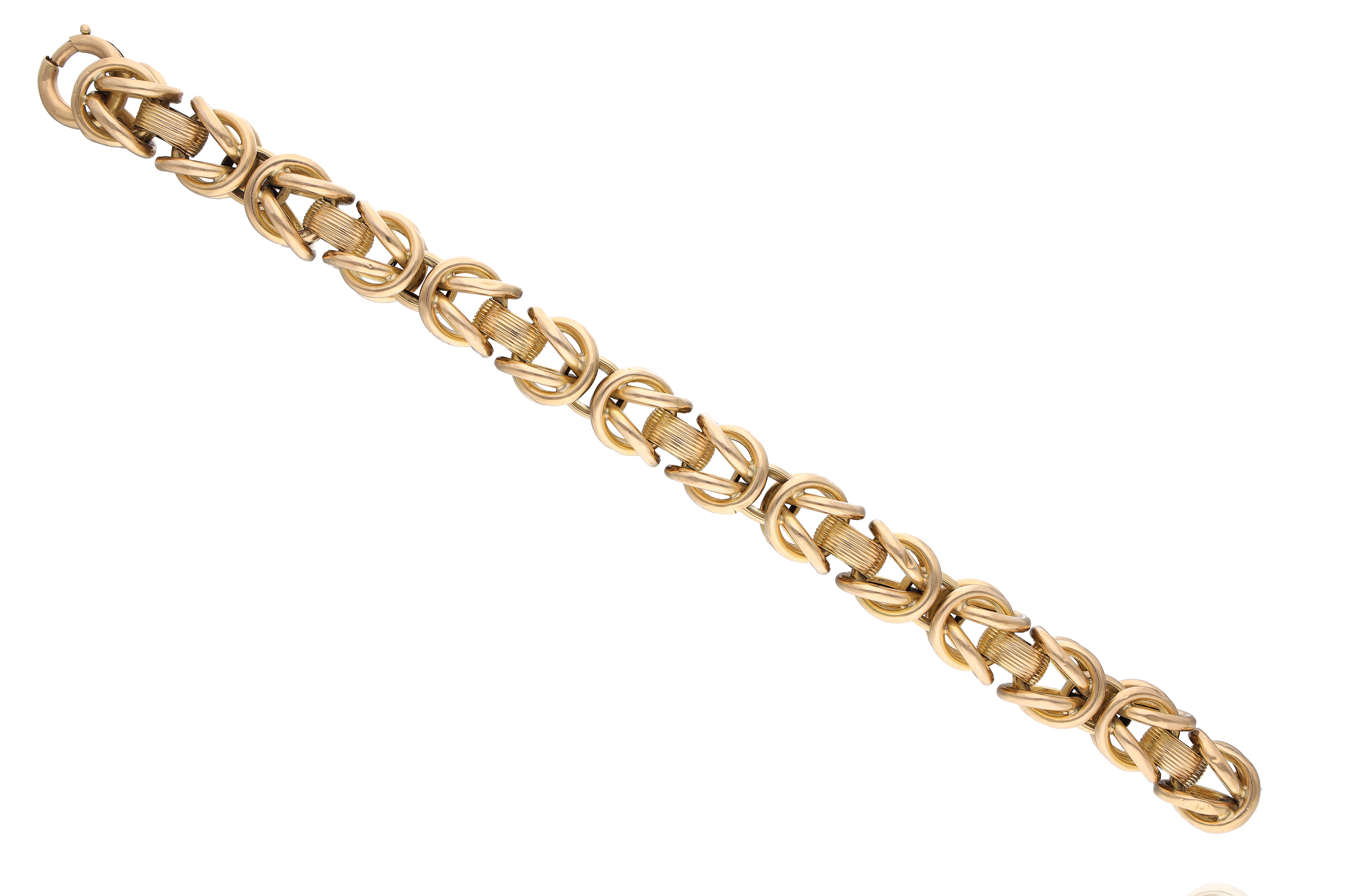 Bracciale con maglie modulari intrecciate oro - Asta Preziosi