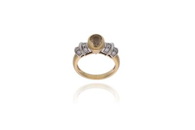 Anello con diamanti e topazio giallo - Asta Preziosi Anello con diamanti e topazio giallo - Asta Preziosi