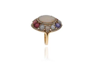 Anello con diamanti, pietre naturali e pietre - Asta Preziosi Anello con diamanti, pietre naturali e pietre - Asta Preziosi
