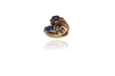 Anello con zaffiri e diamanti - Asta Preziosi Anello con zaffiri e diamanti - Asta Preziosi