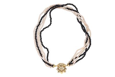 Collana con perle coltivate e pietre - Asta Preziosi Collana con perle coltivate e pietre - Asta Preziosi