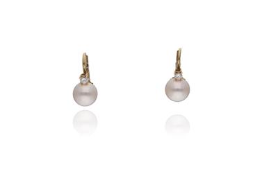 Paio di orecchini con perle e diamanti - Asta Preziosi Paio di orecchini con perle e diamanti - Asta Preziosi