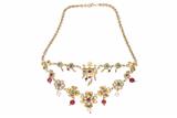 Collana con zaffiri, smeraldi, rubini, pietre e perle coltivate - Asta Preziosi Collana con zaffiri, smeraldi, rubini, pietre e perle coltivate - Asta Preziosi