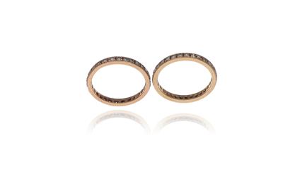 Coppia di anelli con diamanti - Asta Preziosi