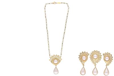 Parure con perle mabe' - Asta Preziosi