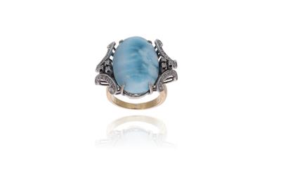 Anello con pietra e diamanti - Asta Preziosi Anello con pietra e diamanti - Asta Preziosi