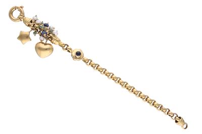 Bracciale con perle coltivate e pietre - Asta Preziosi