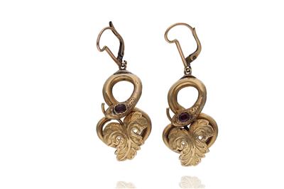 Orecchini con granati - Asta Preziosi