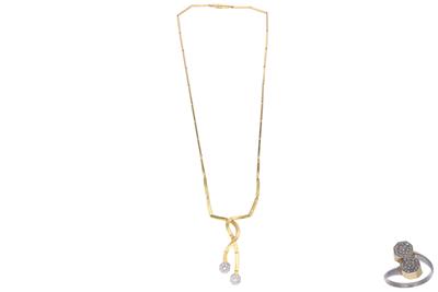 Parure, collana ed anello con diamanti - Asta Preziosi