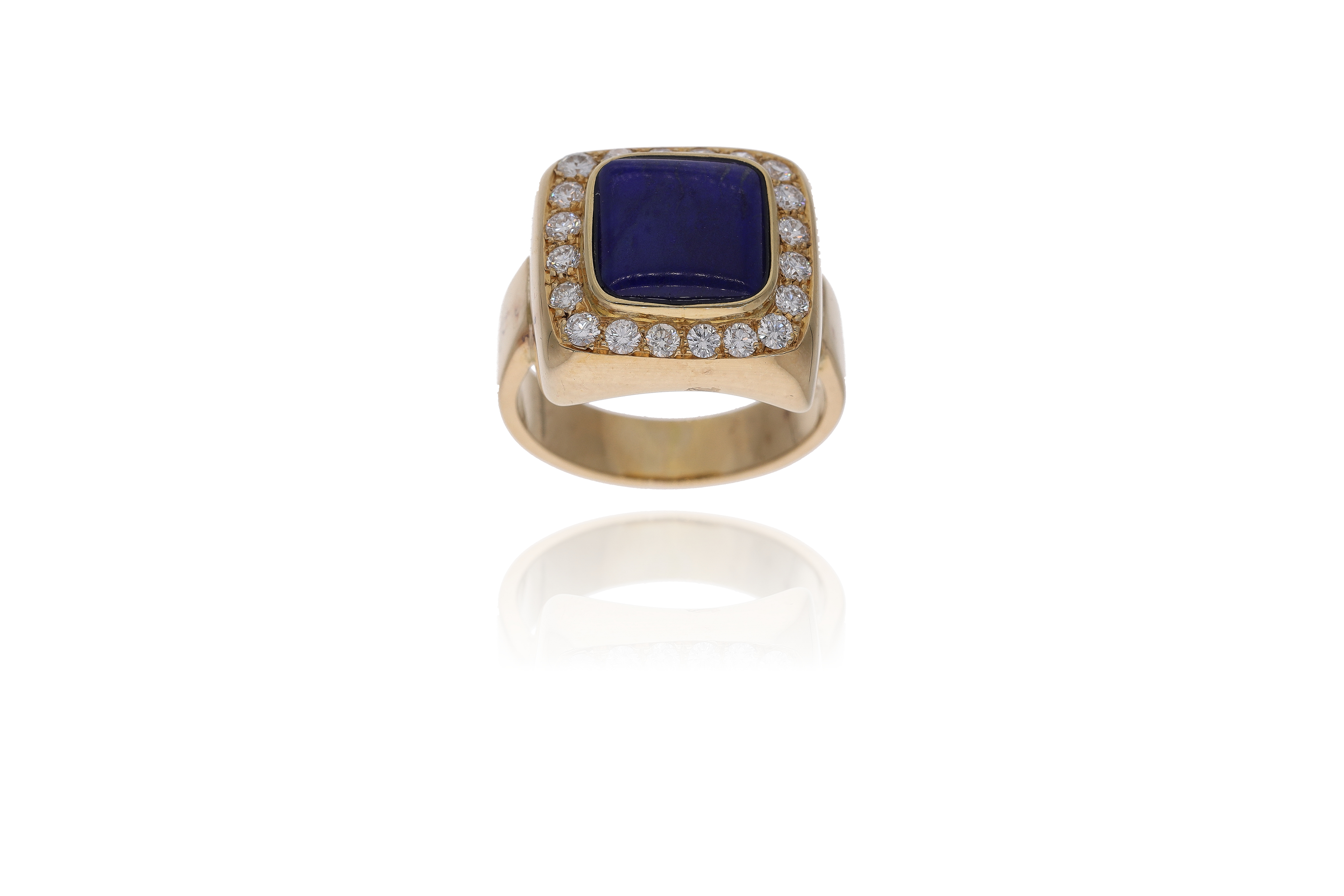 Anello con diamanti e pietra - Asta Preziosi