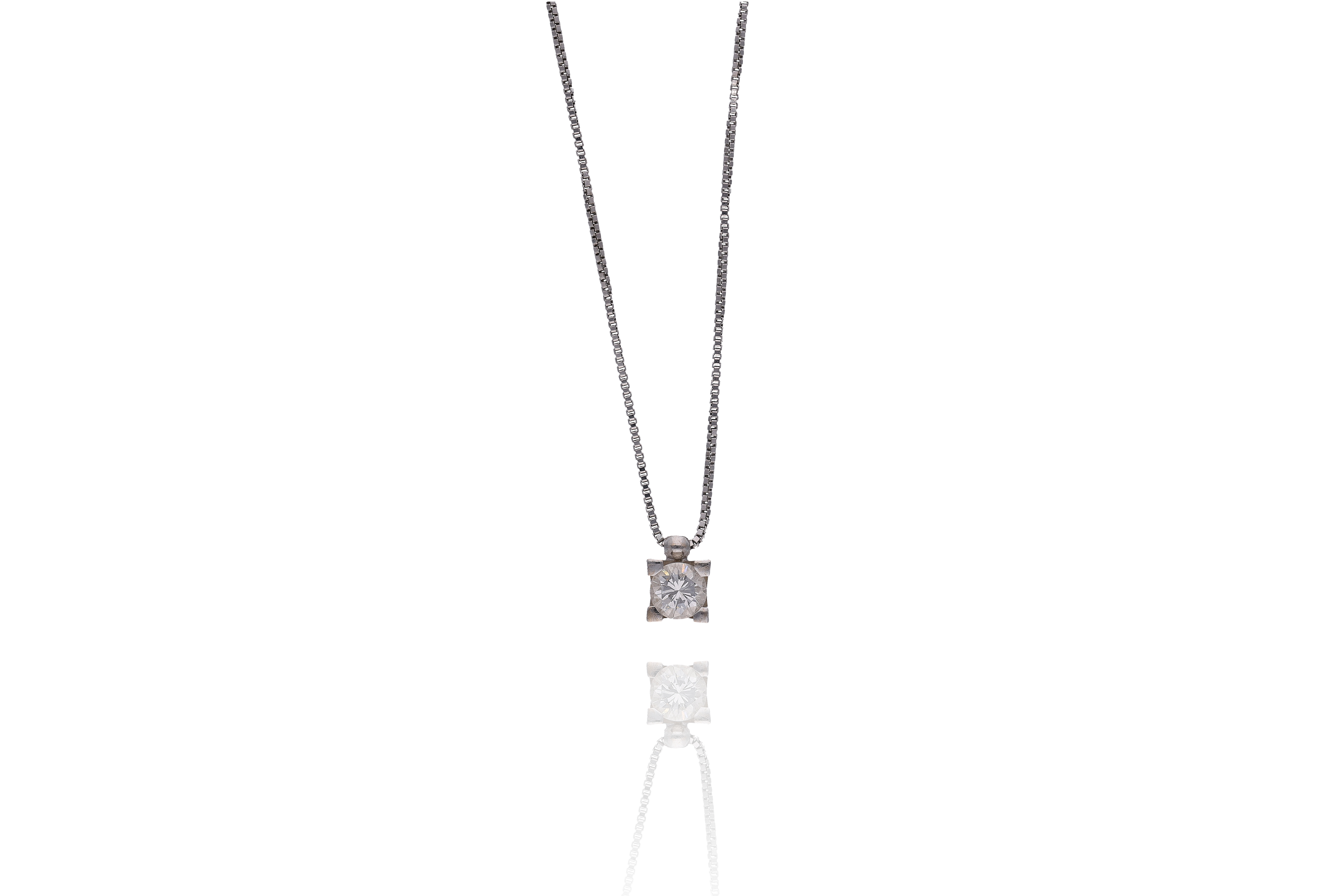 Collana con diamante - Asta Preziosi