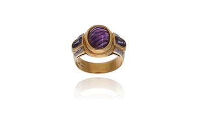 Anello con ametista incisa - Asta Preziosi Anello con ametista incisa - Asta Preziosi