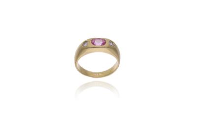 Anello con pietra e diamanti - Asta Preziosi