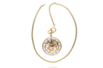 Catena in oro e orologio tasca metallo - Asta Preziosi Catena in oro e orologio tasca metallo - Asta Preziosi