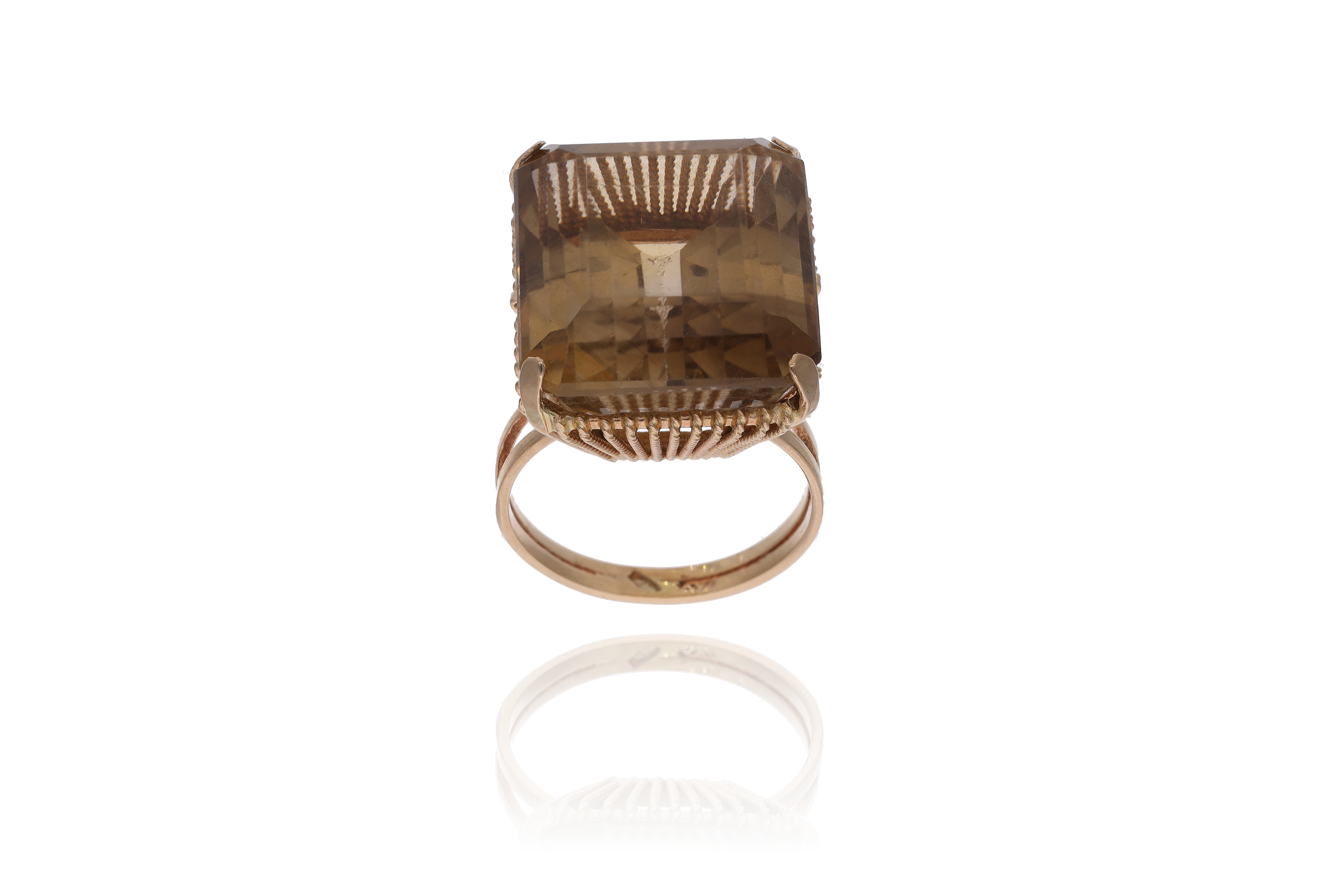 Anello con quarzo citrino - Asta Preziosi