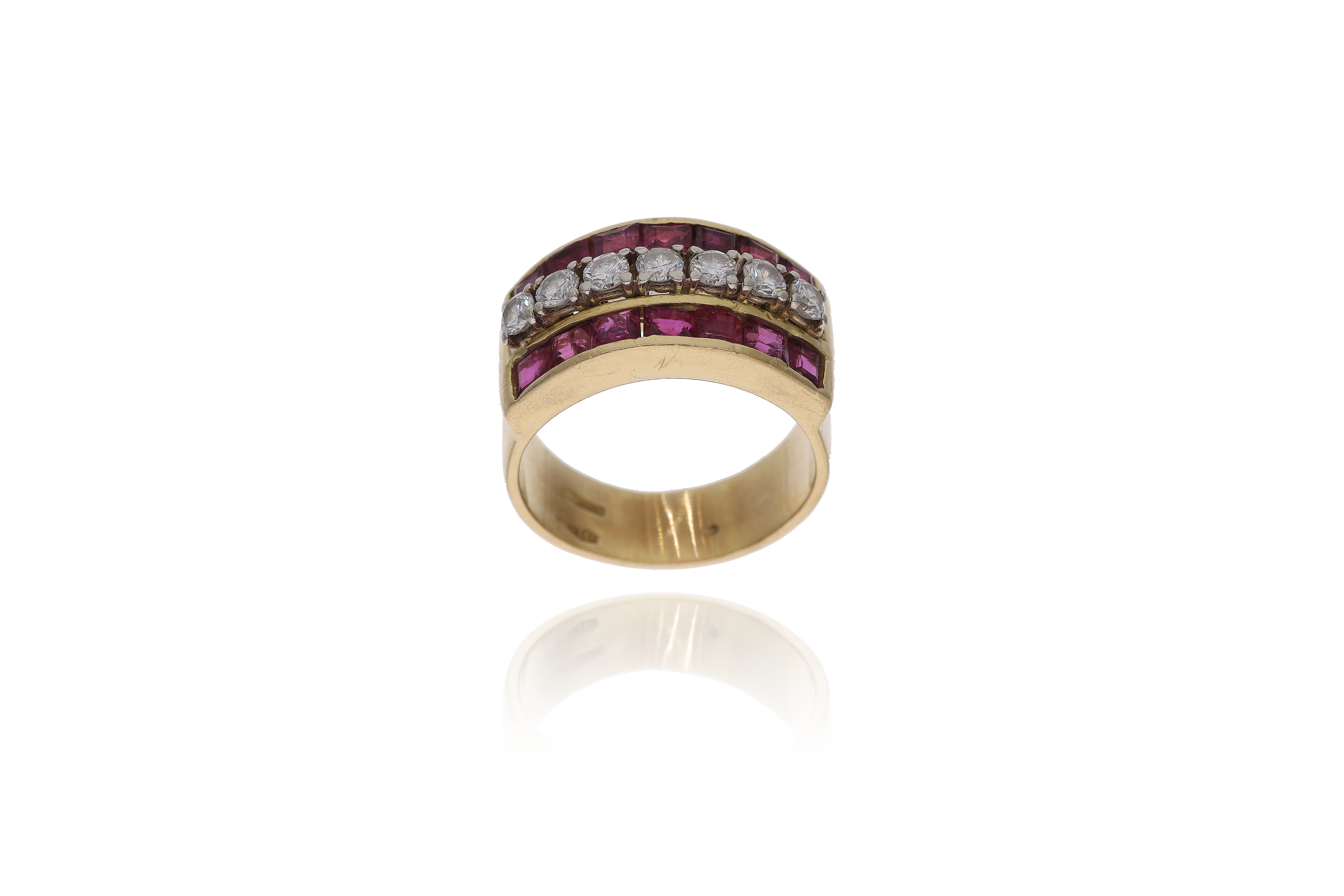Anello con rubini e diamanti - Asta Preziosi