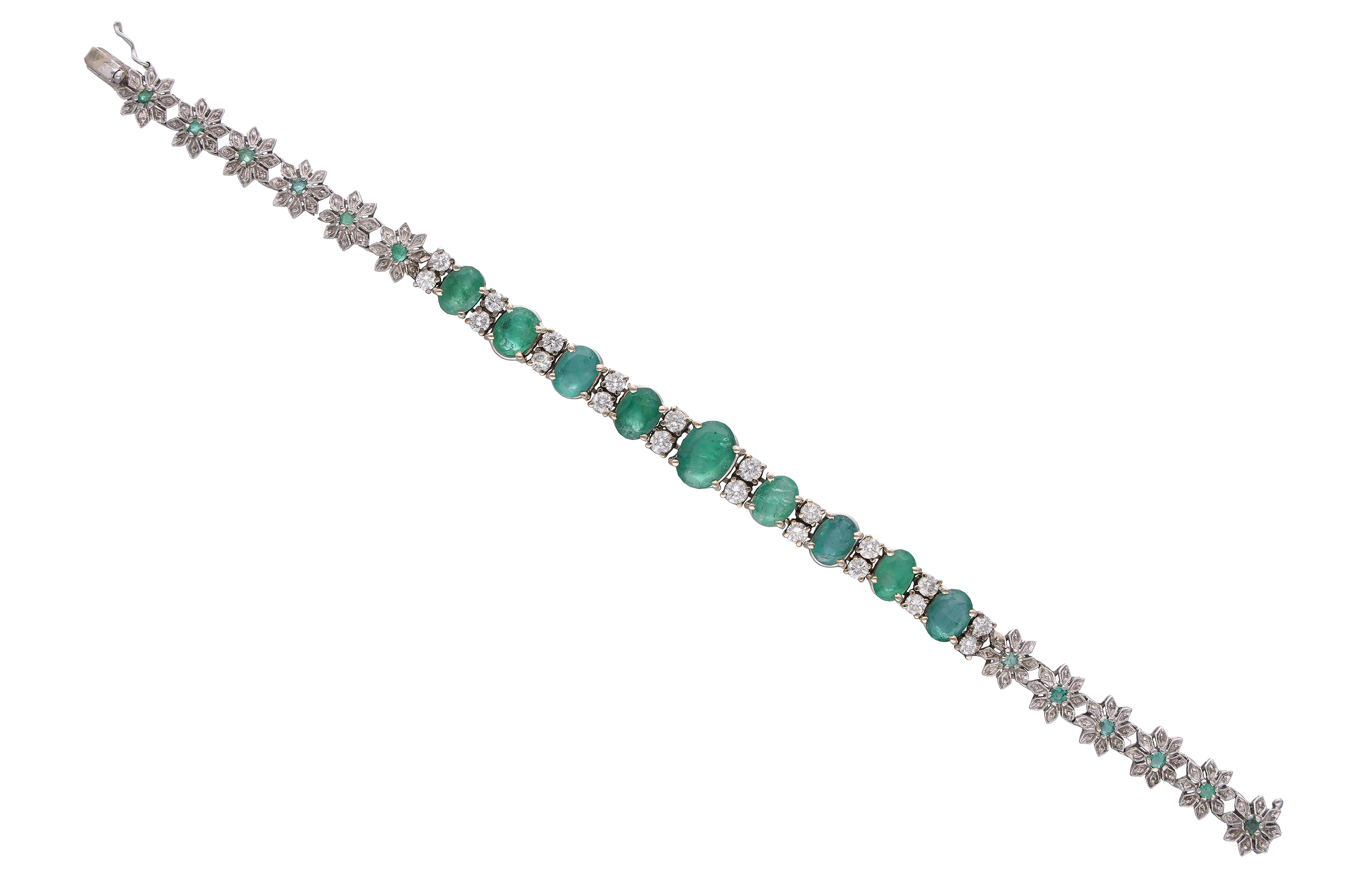Bracciale con smeraldi e diamanti - Asta Preziosi