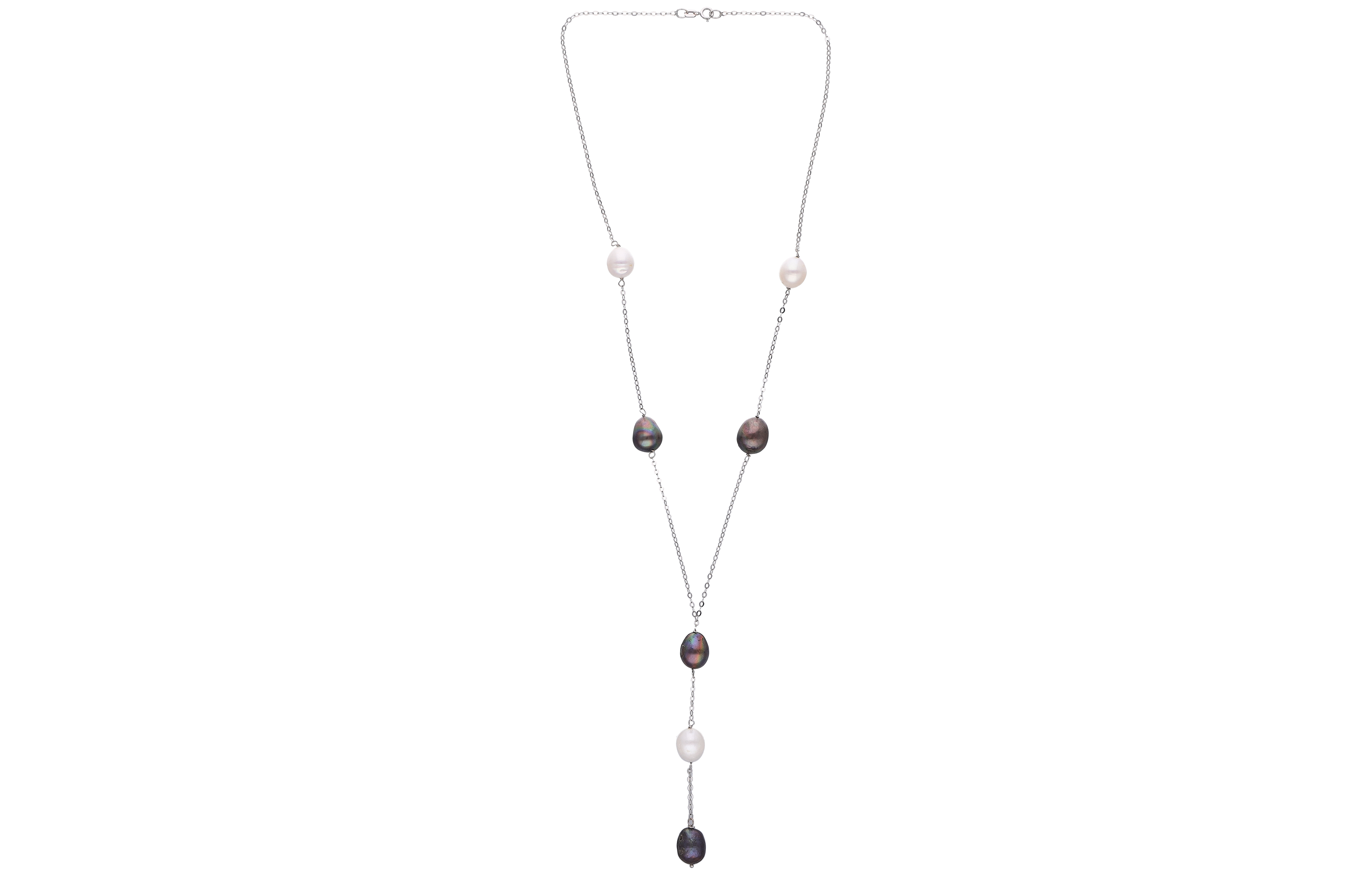 Collana con perle coltivate bicolore - Asta Preziosi