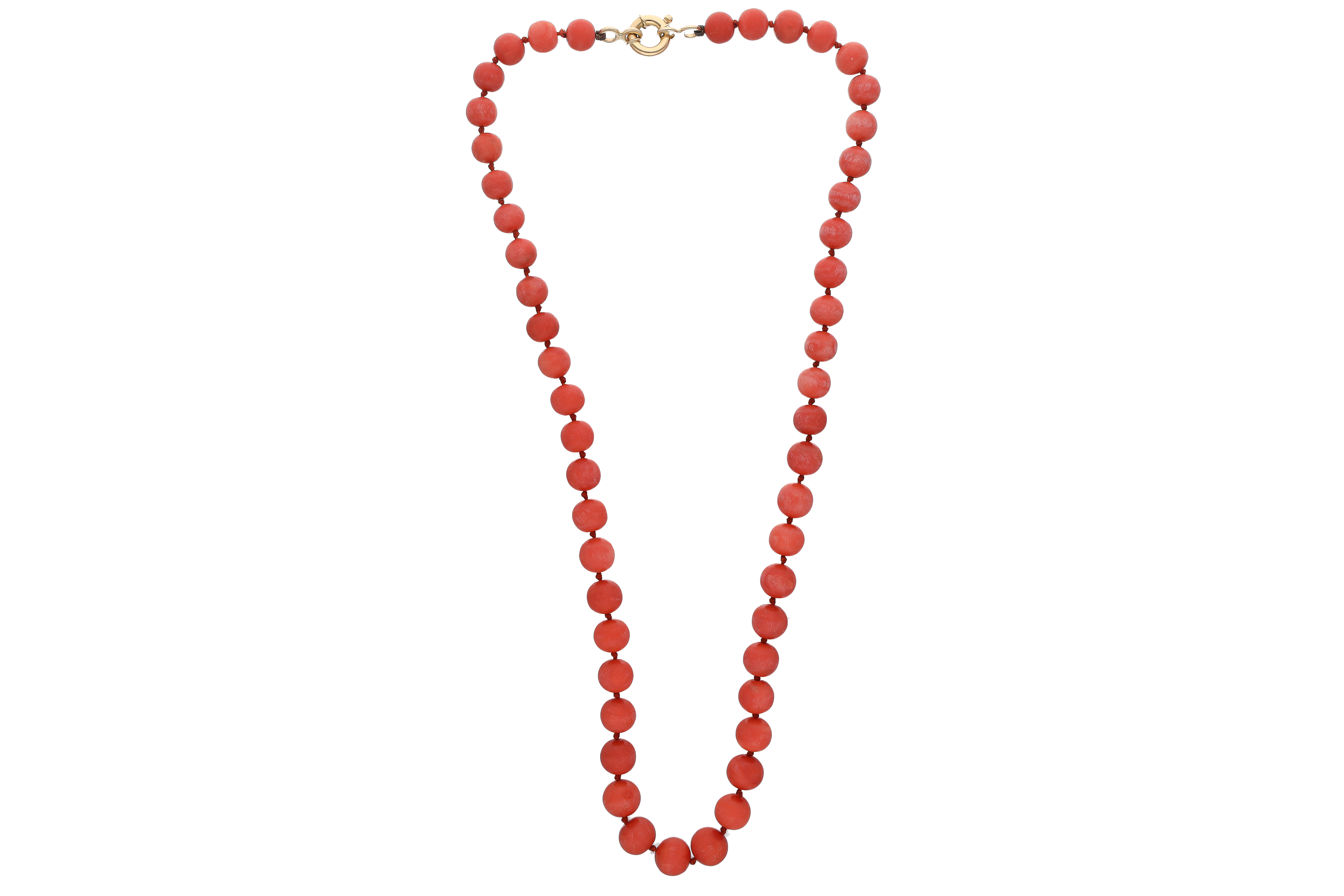 Collana con sfere di corallo a gradazione - Asta Preziosi