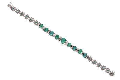 Bracciale con smeraldi e diamanti - Asta Preziosi Bracciale con smeraldi e diamanti - Asta Preziosi