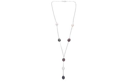 Collana con perle coltivate bicolore - Asta Preziosi Collana con perle coltivate bicolore - Asta Preziosi