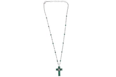 Zancan Collana e ciondolo con diamanti e smeraldi - Asta Preziosi Zancan Collana e ciondolo con diamanti e smeraldi - Asta Preziosi